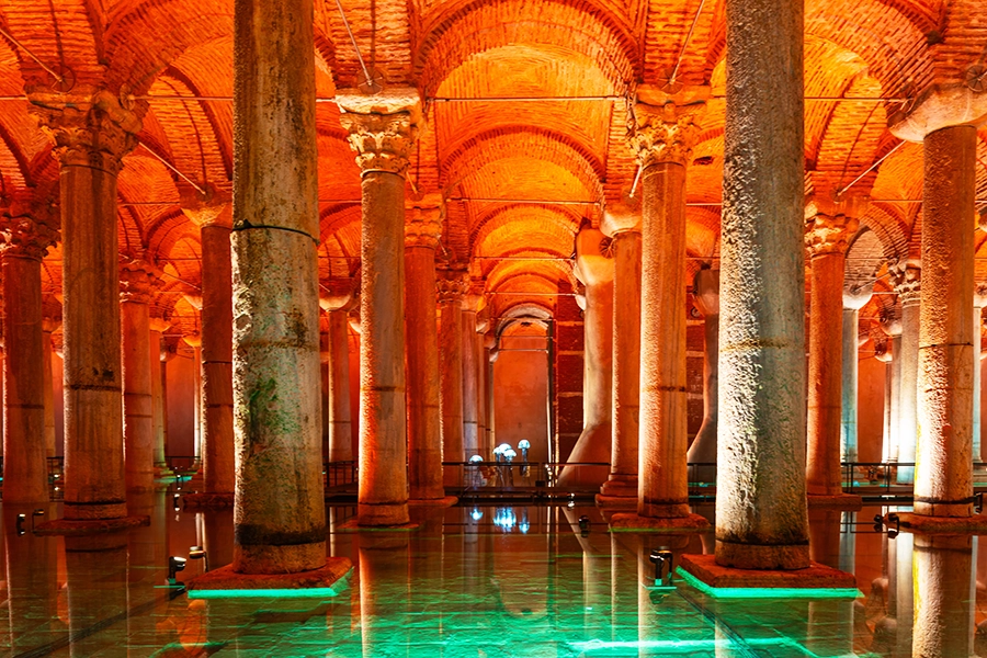 Basilica Cistern interior columns